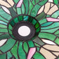 Vintage Tiffany Style-Stained Slag Glass Lampshade Floral Design Pendant Floor Table Lamp Replacement DIY Lighting Project 15” D