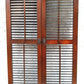 Antique Old Reclaimed Salvaged SOLID Wood Wooden Interior Window Pair Shutters 2 Panels Country Rustic Décor 22" W x 40 3/4” H