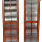 Antique Old Reclaimed Salvaged SOLID Wood Wooden Interior Window Pair Shutters 2 Panels Country Rustic Décor 22" W x 40 3/4” H