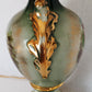 Vintage MCM George Martha Washington Style Porcelain Gilt Urn Tall Table Lamp 3 Way French Rococo Courting Couple Design Harp Finial