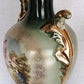 Vintage MCM George Martha Washington Style Porcelain Gilt Urn Tall Table Lamp 3 Way French Rococo Courting Couple Design Harp Finial