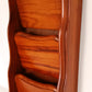 Vintage Kamenstein Wooden Vertical Wall Hanging 3 Tier Letter Mail Organizer Brown Finish Scallop Side Panels-Thailand