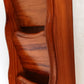Vintage Kamenstein Wooden Vertical Wall Hanging 3 Tier Letter Mail Organizer Brown Finish Scallop Side Panels-Thailand