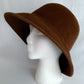 Vintage Helen Kaminski Australia Wool Brushed Felt Cloche Hat Chocolate Brown Wide Brim 22 Inches Circumference Original Storage Box –NIB