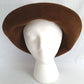 Vintage Helen Kaminski Australia Wool Brushed Felt Cloche Hat Chocolate Brown Wide Brim 22 Inches Circumference Original Storage Box –NIB