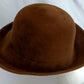 Vintage Helen Kaminski Australia Wool Brushed Felt Cloche Hat Chocolate Brown Wide Brim 22 Inches Circumference Original Storage Box –NIB