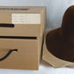 Vintage Helen Kaminski Australia Wool Brushed Felt Cloche Hat Chocolate Brown Wide Brim 22 Inches Circumference Original Storage Box –NIB