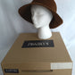 Vintage Helen Kaminski Australia Wool Brushed Felt Cloche Hat Chocolate Brown Wide Brim 22 Inches Circumference Original Storage Box –NIB