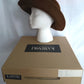 Vintage Helen Kaminski Australia Wool Brushed Felt Cloche Hat Chocolate Brown Wide Brim 22 Inches Circumference Original Storage Box –NIB