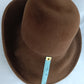Vintage Helen Kaminski Australia Wool Brushed Felt Cloche Hat Chocolate Brown Wide Brim 22 Inches Circumference Original Storage Box –NIB