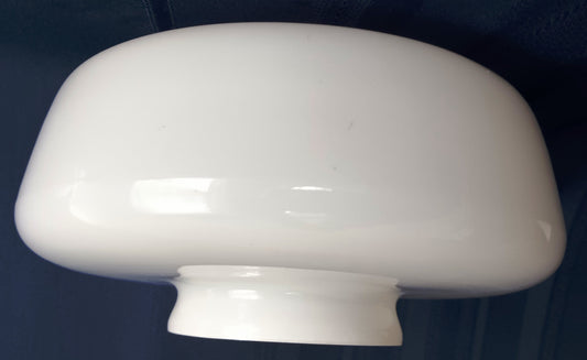 Vintage Milk Glass Schoolhouse Light Globe Replacement Glass Shade Ceiling Fixture Cover 8” Wide 4” Fitter