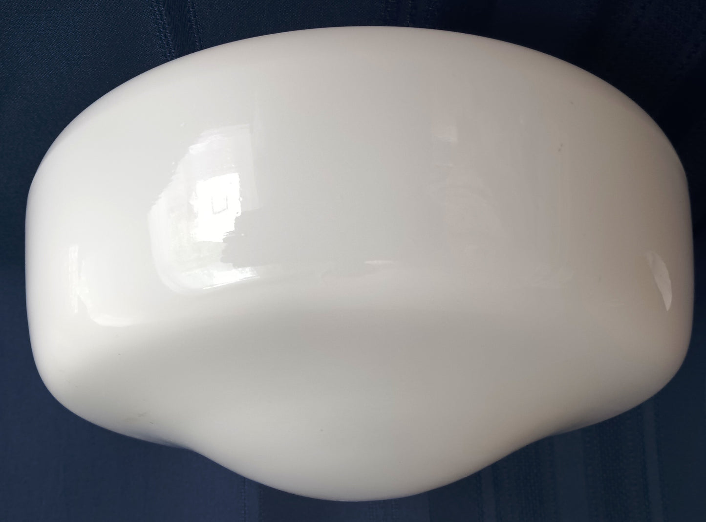 Vintage Milk Glass Schoolhouse Light Globe Replacement Glass Shade Ceiling Fixture Cover 8” Wide 4” Fitter