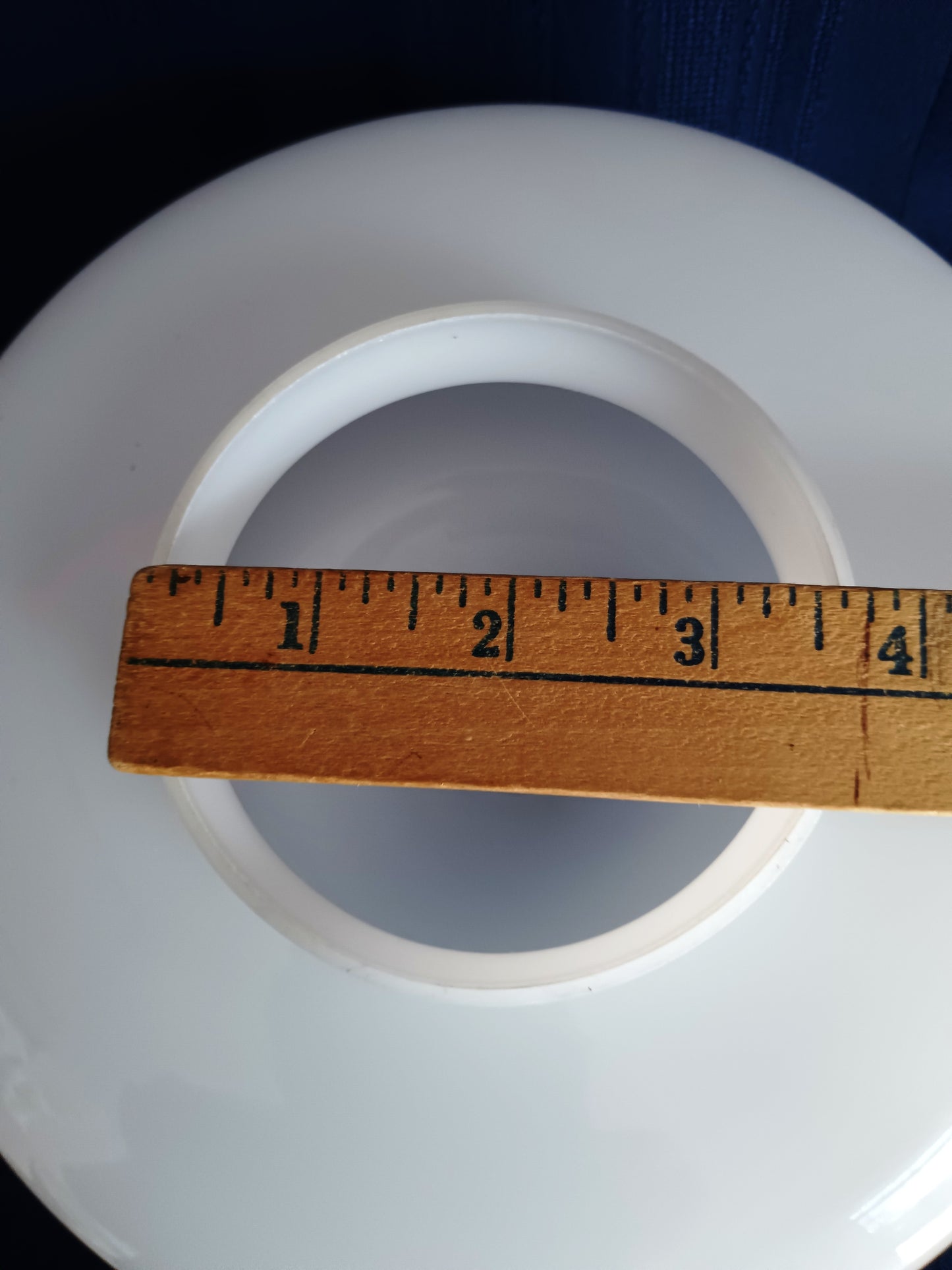 Vintage Milk Glass Schoolhouse Light Globe Replacement Glass Shade Ceiling Fixture Cover 8” Wide 4” Fitter