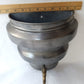 Antique Pewter Lavabo Wall Reservoir Water Fountain Pocket Vase Brass Turn-Spigot Marked CB-Made in Italy