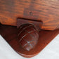 Antique Hand Carved Half Moon Wooden Wall Mount Sconce Shelf Hanging Wall Pocket Match Holder Pinecone Motif Small Items Display