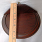 Antique Hand Carved Half Moon Wooden Wall Mount Sconce Shelf Hanging Wall Pocket Match Holder Pinecone Motif Small Items Display
