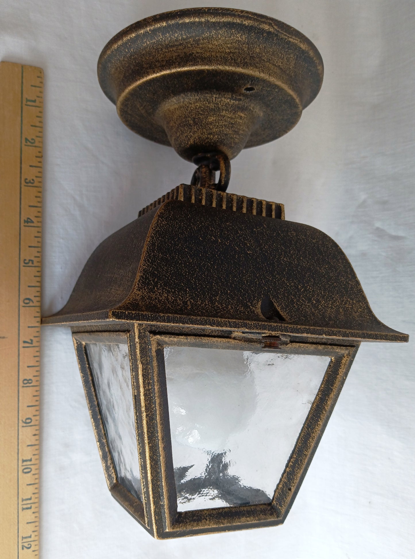 Vintage Phil R Hinkley Outdoor Wall Metal Lantern Model No. 1323 American Coach Stagecoach Style Porch Hanging Light Fixture USA-NOS-NIB
