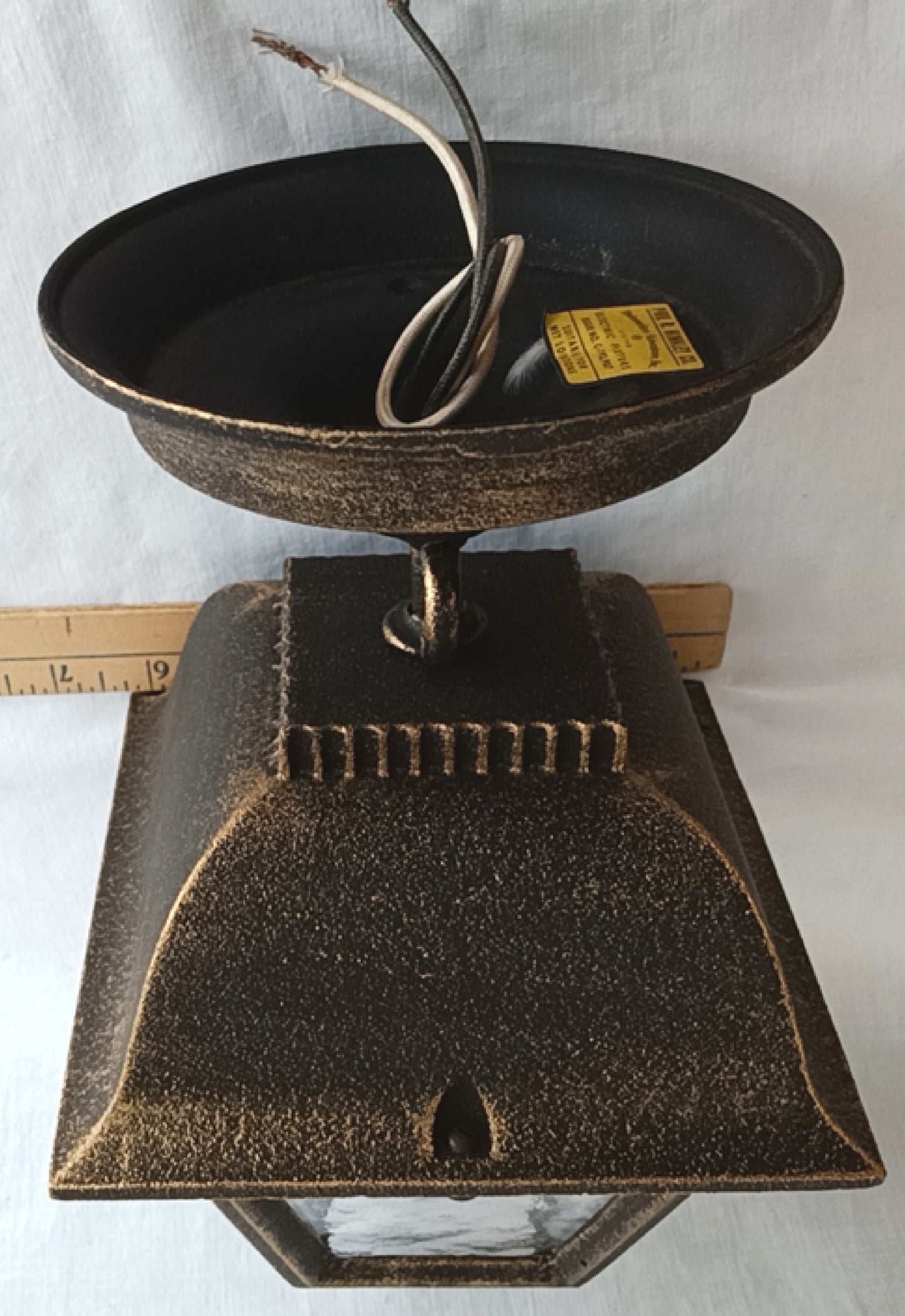 Vintage Phil R Hinkley Outdoor Wall Metal Lantern Model No. 1323 American Coach Stagecoach Style Porch Hanging Light Fixture USA-NOS-NIB