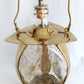 Vintage Mid Century Ship Lantern Liquor Decanter Brass Three-Sided d Glass Mechanical Music Box How Dry I Am Tune Novelty Barware–Japan-NOS