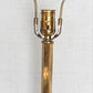 Vintage Neoclassical Style Brass Copper Candlestick Table Lamp with Harp Finial