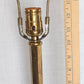 Vintage Neoclassical Style Brass Copper Candlestick Table Lamp with Harp Finial