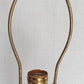 Vintage Neoclassical Style Brass Copper Candlestick Table Lamp with Harp Finial