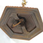 Vintage Neoclassical Style Brass Copper Candlestick Table Lamp with Harp Finial