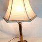 Vintage Neoclassical Style Brass Copper Candlestick Table Lamp with Harp Finial