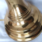 Vintage Hollywood Regency Style Solid Brass Dark Green Enamel Urn Trophy 3 Way Heavy Table Lamp Harp Finial 30”H
