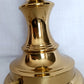 Vintage Hollywood Regency Style Solid Brass Dark Green Enamel Urn Trophy 3 Way Heavy Table Lamp Harp Finial 30”H