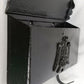 Vintage Wall Mounted Metal Mailbox Scalloped Lid Federal American Eagle Emblem Metal Curved Hooks Retro 12” Wide