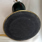 Vintage Hollywood Regency Style Solid Brass Dark Green Enamel Urn Trophy 3 Way Heavy Table Lamp Harp Finial 30”H