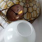 Tiffany Style Hanging Pendant Swag Textured Glass Decal Fish Scale Pattern Floral Milk Glass Globe Iron Chain Canopy