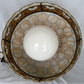 Tiffany Style Hanging Pendant Swag Textured Glass Decal Fish Scale Pattern Floral Milk Glass Globe Iron Chain Canopy