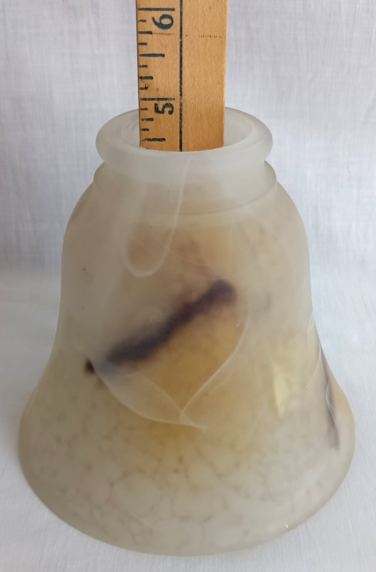 Vintage Faux Alabaster Glass Replacement Shade Ceiling Fan Pendant Light Fixture Bell Shape-NOS
