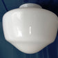 Opal Cased Glass Globe Acorn Shaped Schoolhouse Light Shade Pendant Flush/Semi Mount Replacement Cover Light 4” Fitter-NOS
