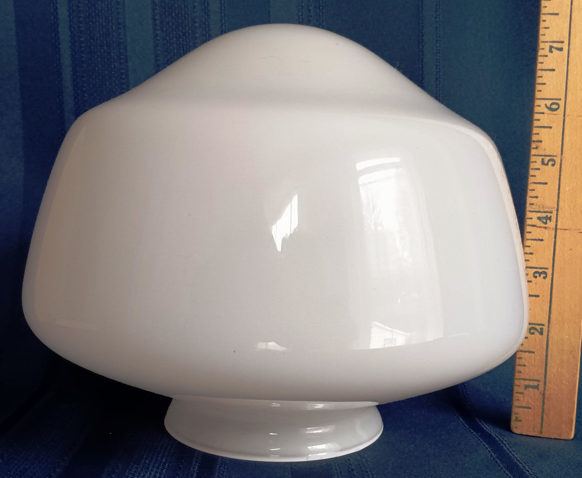 Opal Cased Glass Globe Acorn Shaped Schoolhouse Light Shade Pendant Flush/Semi Mount Replacement Cover Light 4” Fitter-NOS