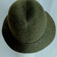 Vintage Doeskin Geo W Bollman Olive Green 100% Wool Women’s Cloche Hat-NOS