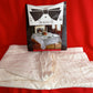 VTG Nottingham Lace Woven Tablecloth Ivory Cotton Black Tie Collection Royal Palace Perma Press Soil Release Extra Long Rectangle 70x144-NIB