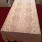 VTG Nottingham Lace Woven Tablecloth Ivory Cotton Black Tie Collection Royal Palace Perma Press Soil Release Extra Long Rectangle 70x144-NIB