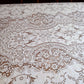 VTG Nottingham Lace Woven Tablecloth Ivory Cotton Black Tie Collection Royal Palace Perma Press Soil Release Extra Long Rectangle 70x144-NIB