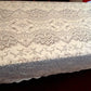 VTG Nottingham Lace Woven Tablecloth Ivory Cotton Black Tie Collection Royal Palace Perma Press Soil Release Extra Long Rectangle 70x144-NIB