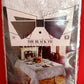 Vintage Nottingham Lace Royal Palace Oval White Cotton Floral Tablecloth The Black Tie Collection Perma Press Soil Release 70 x 90–NOS-NIB