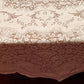 Vintage Nottingham Lace Royal Palace Oval White Cotton Floral Tablecloth The Black Tie Collection Perma Press Soil Release 70 x 90–NOS-NIB