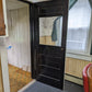 2 available 32"x79.5" Antique Vintage Old Reclaimed Victorian Salvaged SOLID Wood Wooden Entry Door 6 Raised Panels Wavy Glass
