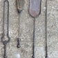 4pc Set Vintage Old Bradley & Hubbard Iron Metal Steel Fireplace Tools Poker Shovel Tongs Stand Holder Set