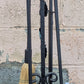 4pc Set Vintage Old Reclaimed Salvaged Metal Cast Iron Steel Fireplace Tools Poker Shovel Tongs Stand Holder