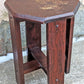 Antique Vintage Old Solid Cypress Wood Wooden Octagon Octagonal Lamp End Side Accent Table Plant Stand Stool Arts & Crafts Mission Style