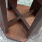 Antique Vintage Old Solid Cypress Wood Wooden Octagon Octagonal Lamp End Side Accent Table Plant Stand Stool Arts & Crafts Mission Style