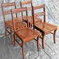 Vintage Antique "J.B. Van Sciver Co." Old Reclaimed Salvaged SOLID Hard Wood Wooden Dining Room Set Chairs Table Leaf